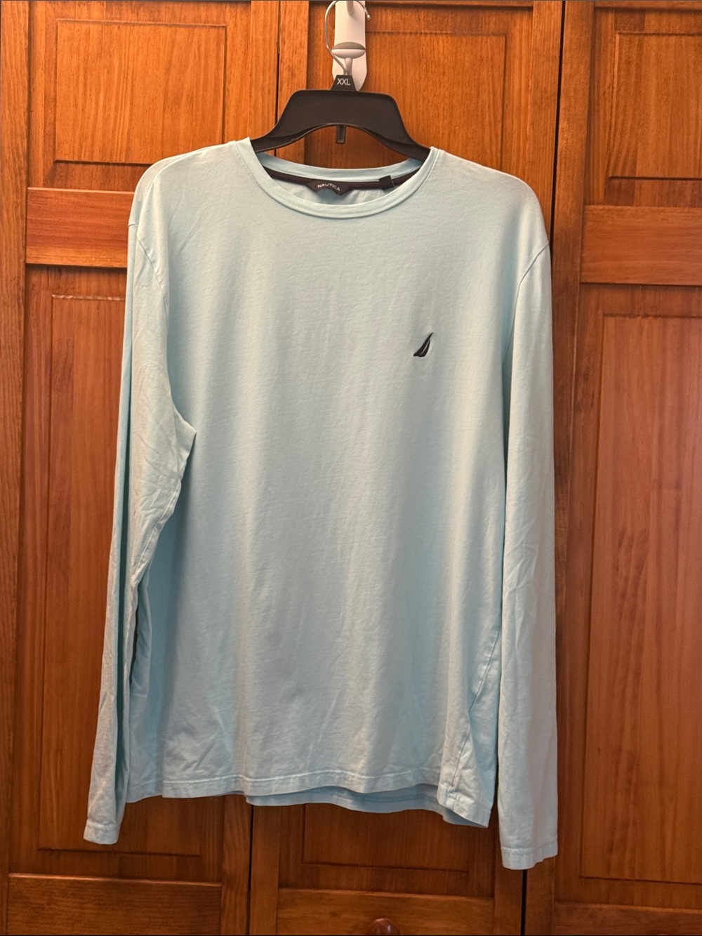 Nautica Light Aqua Long-Sleeve Crew Shirt size large NWOT